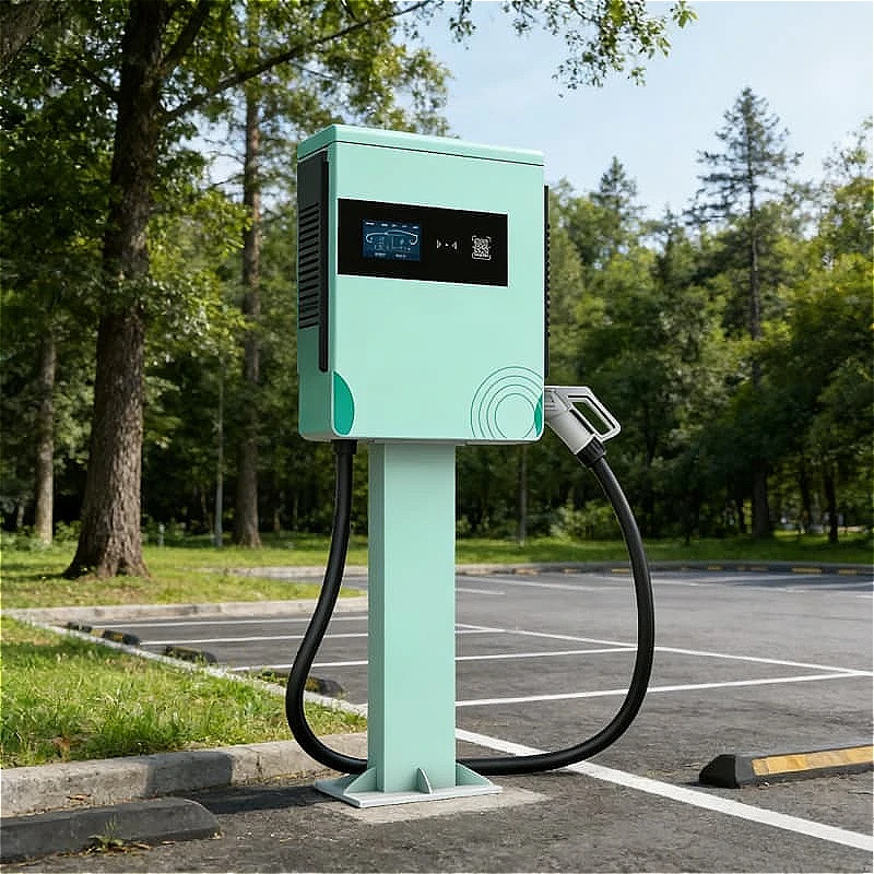 New Wall-Mount DC Electric Car Charger 30kW CCS2 GBT OCPP Charging Station with 400VAC Input Voltage for Electric Vehicles Good