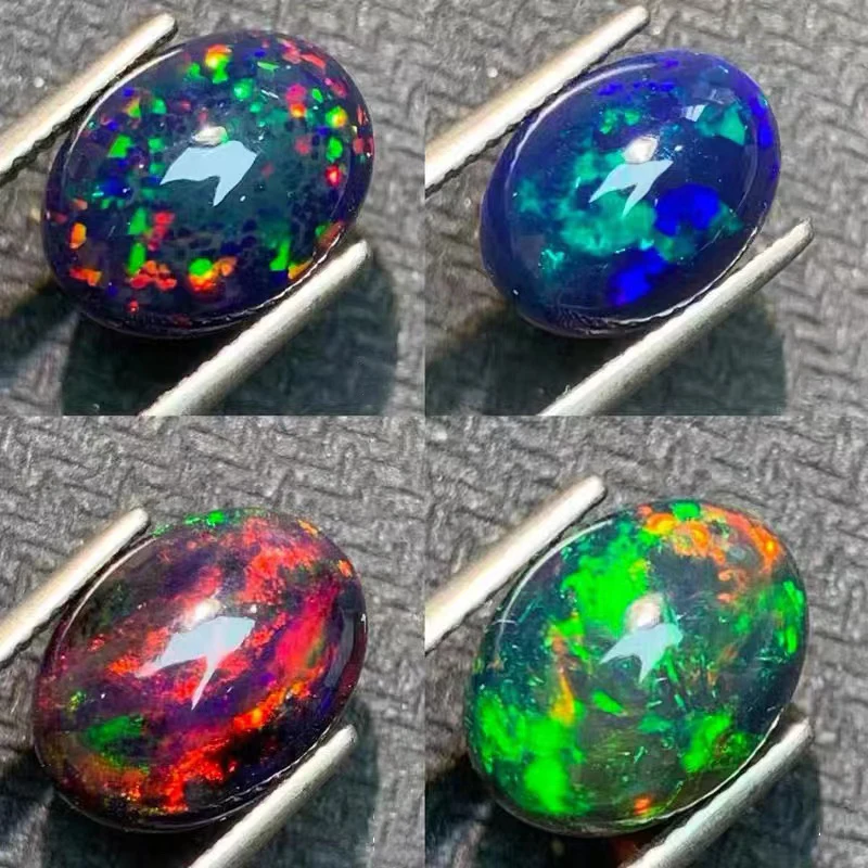 7*9mm Natural Opal Bare stone Egg face Ring Face Reiki Healing Center Stone Flat Ring Earrings Necklace Gift