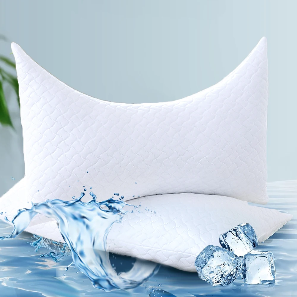 

1 Pcs Bamboo Pillow Cooling Pillow for Summer Orthopedic Cervical Pillows U-Shaped Cool Bed Pillow for Side Stomach Sleeper