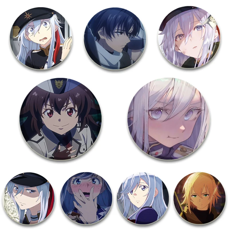 

32/44/58mm Anime Eighty Six Figures Brooches Handmade Enamel Pins Cosplay Badge for Collar Backpack Hat Clothes Decoration Gifts