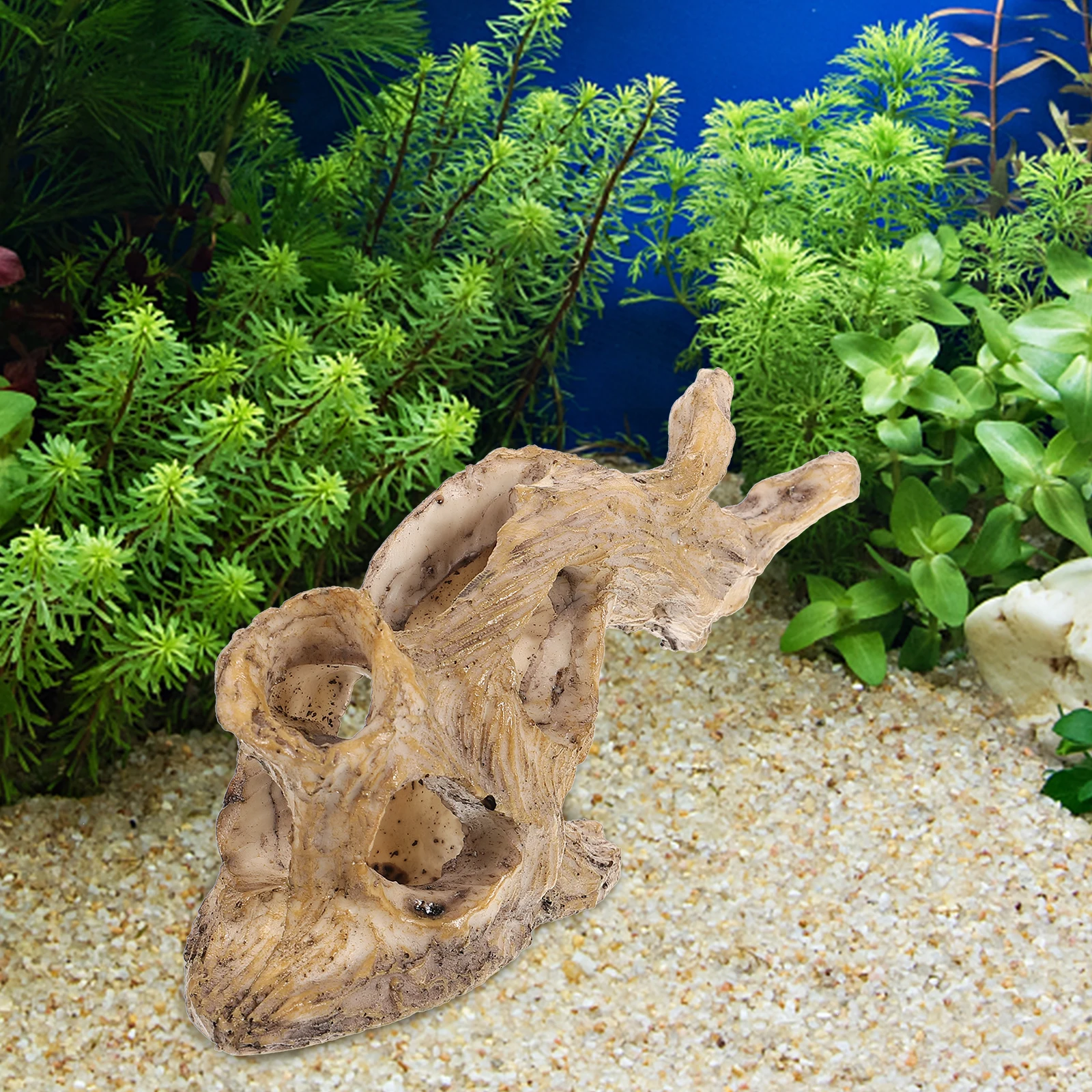 

Fish Tank Tree Trunk Artificial Aquarium Stump Hideout Decor Resin Wear-Resistant Natural Design for Medium Large Tanks Vivid