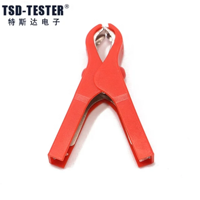 

90mm 30A Plastic Alligator Car Battery Clips Red and Black Plastic Covers Steel Spring Clip