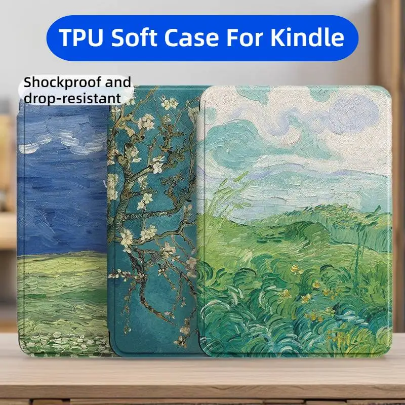 

Мягкий чехол из ТПУ для Kindle 11-го поколения, 2024, 2022, 6 дюймов, чехол для автоматического пробуждения, 6 дюймов, электронная книга RS23CV C2V2L3, искусственная кожа Funda