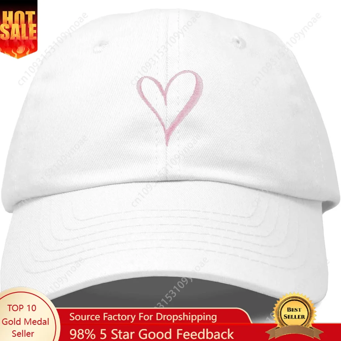 

Hand Drawn Heart Embroidered Baseball Cap Cotton Man Women Trucker Hat Outdoor Activies Dad Hats Unisex Fit Adjustable