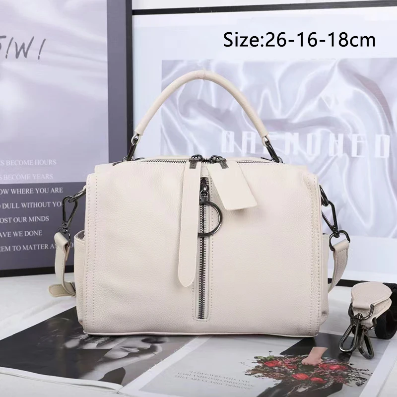 Fashion Women\'s Hand Bags Cowhide Luxury Casual Shoulder Bag  Ladies Versatile Trendy Chain High-capacity Crossbody Bags