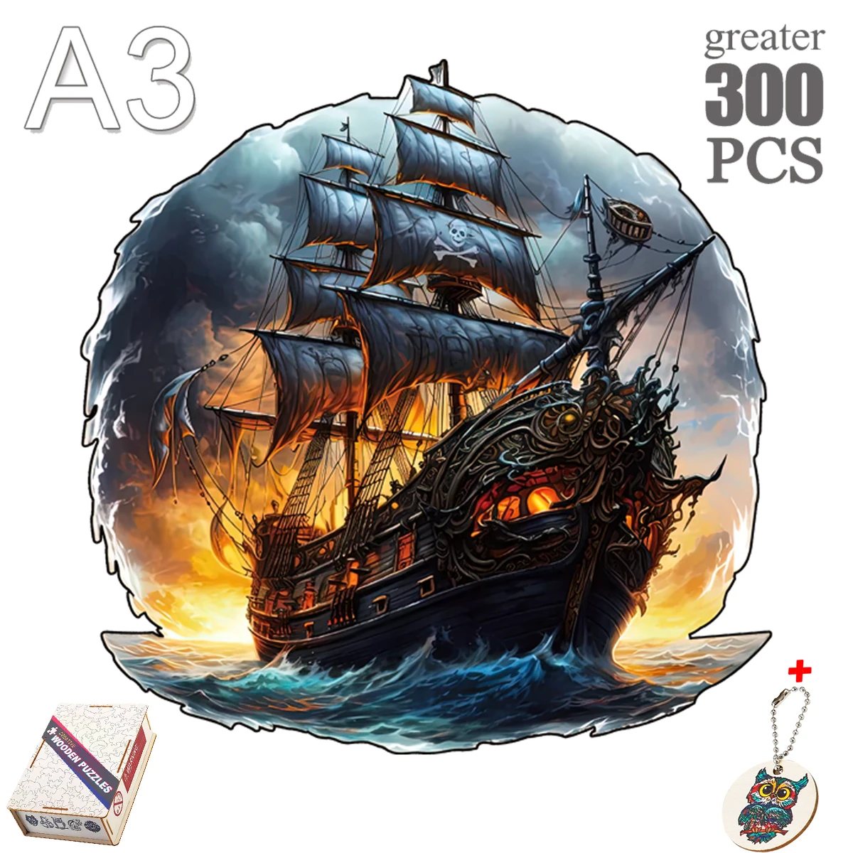 Movie Pirate Ship Wooden Jigsaw Puzzles For Adults Kids Wooden Puzzle Educational Toys Gifts Wood DIY Crafts Dog Puzzle Games