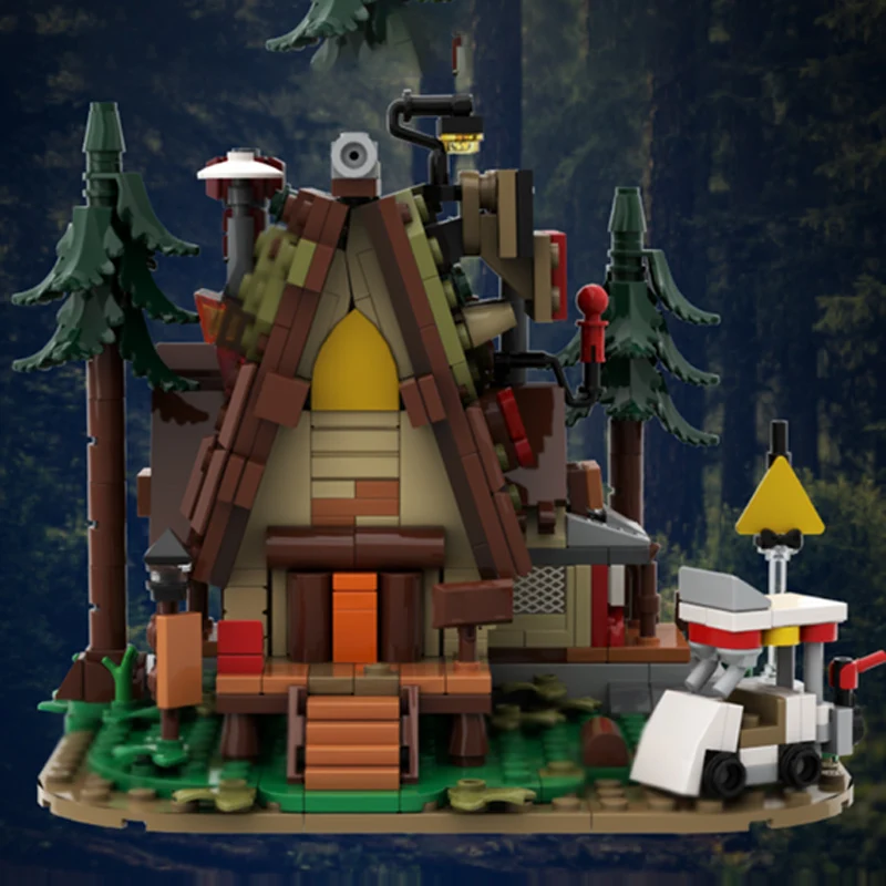 Medieval Castle Model MOC Building Bricks The Mystery Shack Modular Technology Children Holiday Gifts Assemble Toys Suit