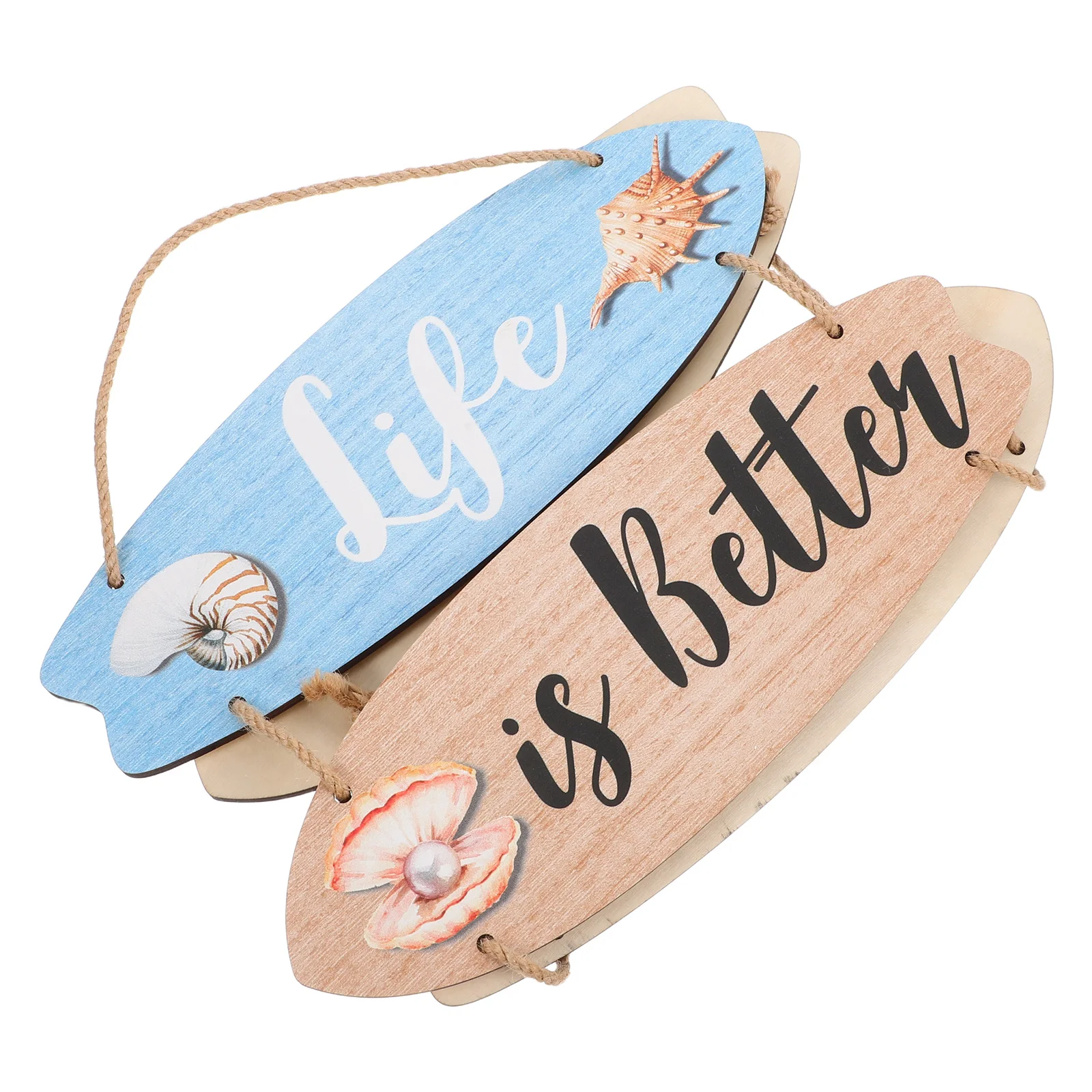 

Beach Decoration Sign Themed Room Shell Plaques Farmhouse Wood Hanging Home Ocean Sign Summer Beach Door House Signs