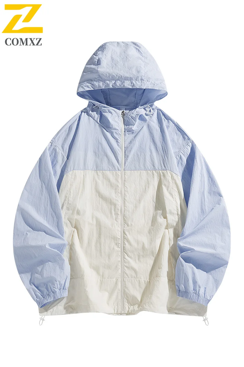 2025 Summer UV Hooded Jacket Men's Women's Sunscreen Clothing Casual Outdoor Light Fishing Overalls Quick Dry Skin Windbreaker