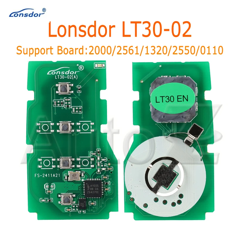 Lonsdor LT30-02 Smart Key Fob PCB 4A Universal for Toyota Work with KH100+  K518 Series Support Board 2561/1320/2550/0110/2000