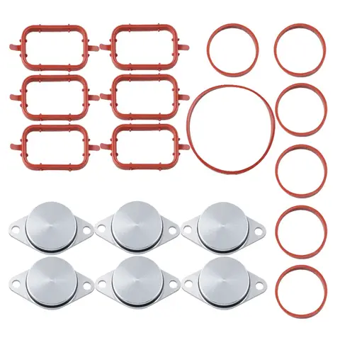 For BMW M57 6-Cylinder-Diesel Engines Auto Replacement Parts Swirl Blanks Flaps Repair Delete Kit with Intake Gaskets Key Blanks
