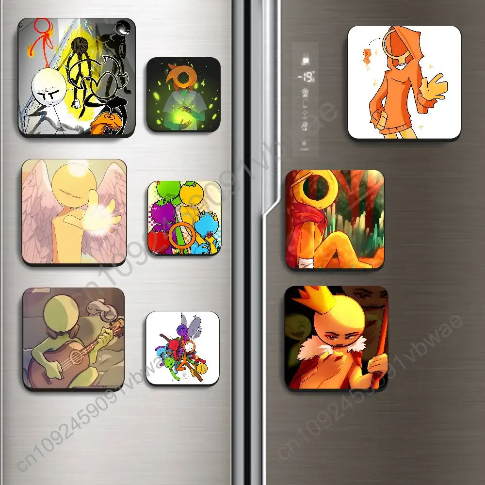 

Network Alan Becker Yellow AvA Black Square Plastic Fridge Magnet, for Magnetic Sticker No Trace Left, Durable, Smooth Textured