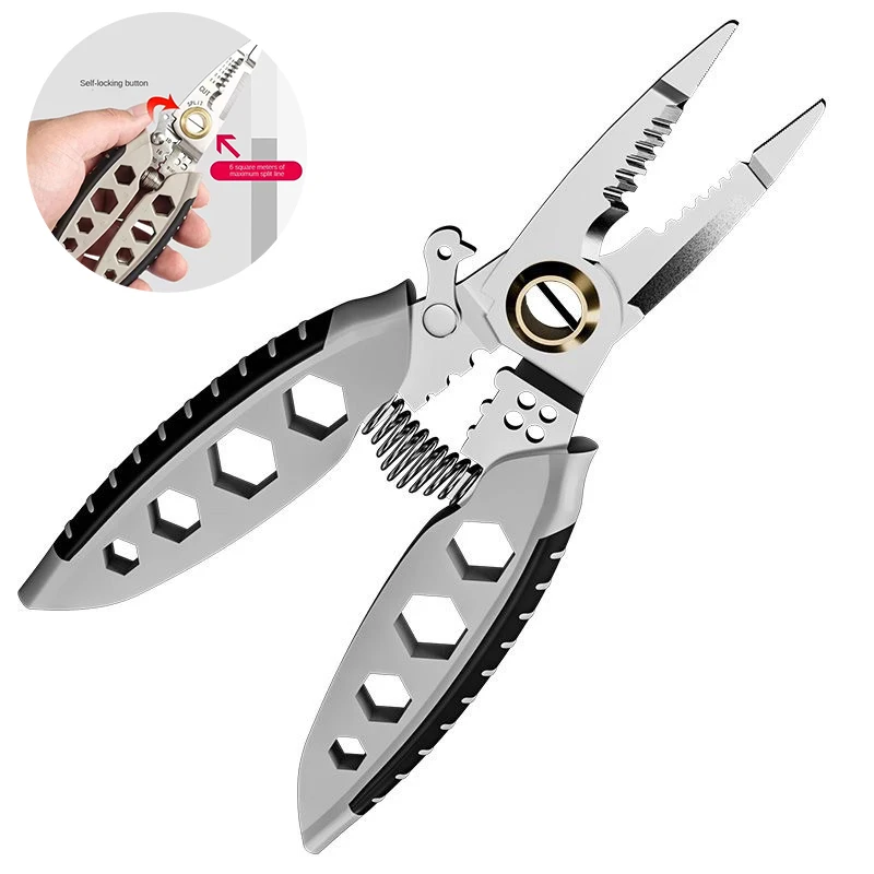 7-inch Multipurpose Wire Stripper Professional Tool Electrician Crimpe Pliers For Wire Stripping Cable Cutters Hand Tool