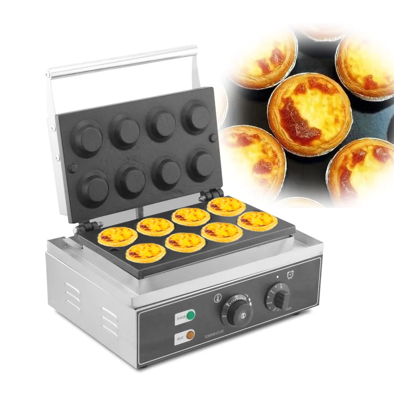 

Commercial Non-stick 8 hole mini Egg Tart Machine Tarlet Maker Iron Baker Electric Egg Tart Maker Pineapple Tart Making Machine