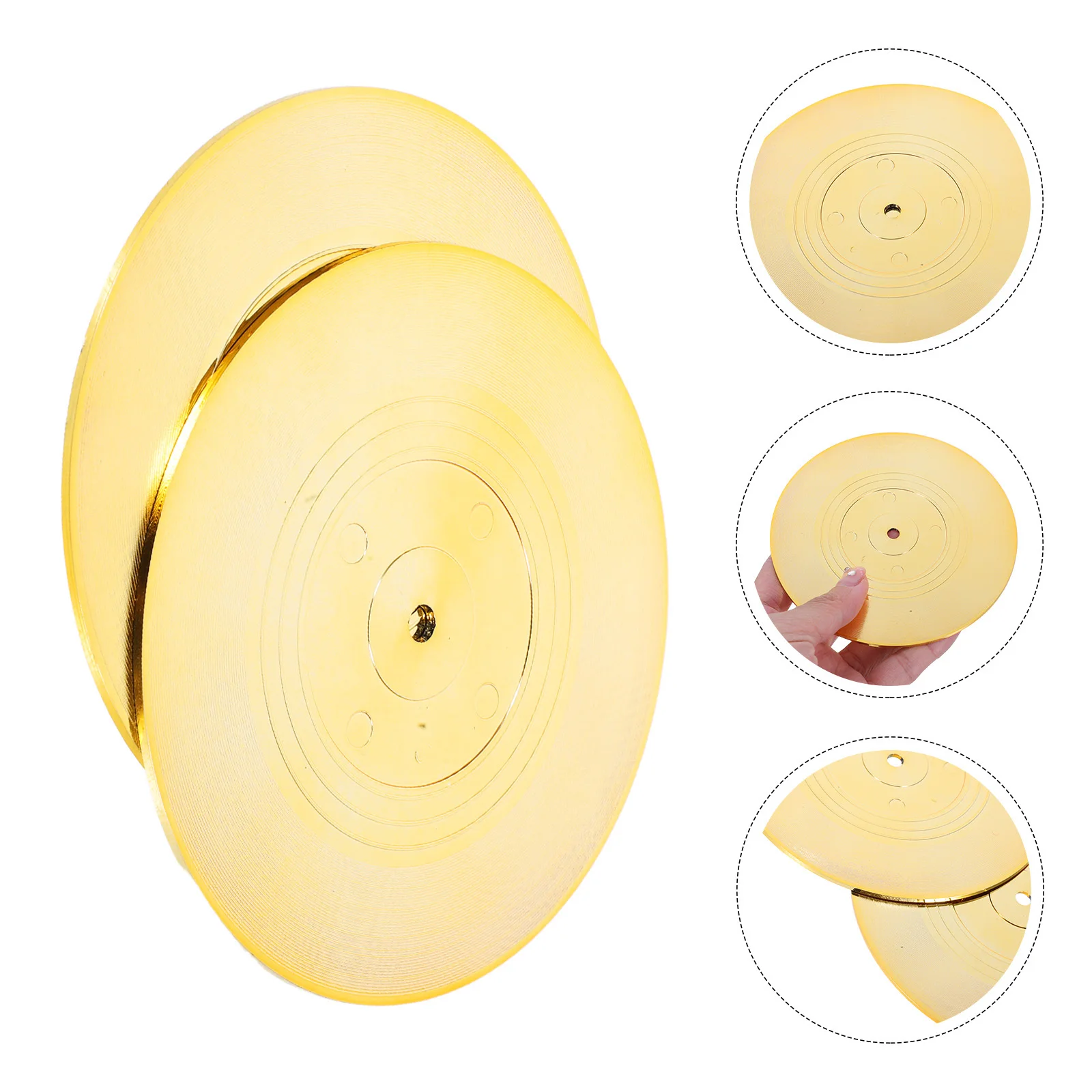 

2Pcs Vinyl Record Coasters Retro Design Creative Cup Mats Drink Protectors for Home Office Coffee Table Decorative Coasters