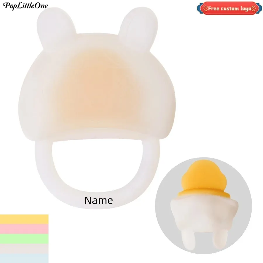 

Laser Custom Name 1PC Silicone Baby Teethering Toys BPA Free Cartoon Shape Teethers For Baby Soft Baby Items Baby Chewing Toys