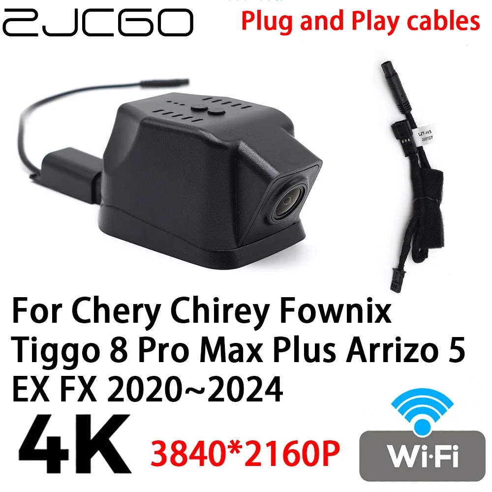 

ZJCGO 4K 2160P DVR Dash Cam Video Recorder Plug and Play for Chery Chirey Fownix Tiggo 8 Pro Max Plus Arrizo 5 EX FX 2020~2024