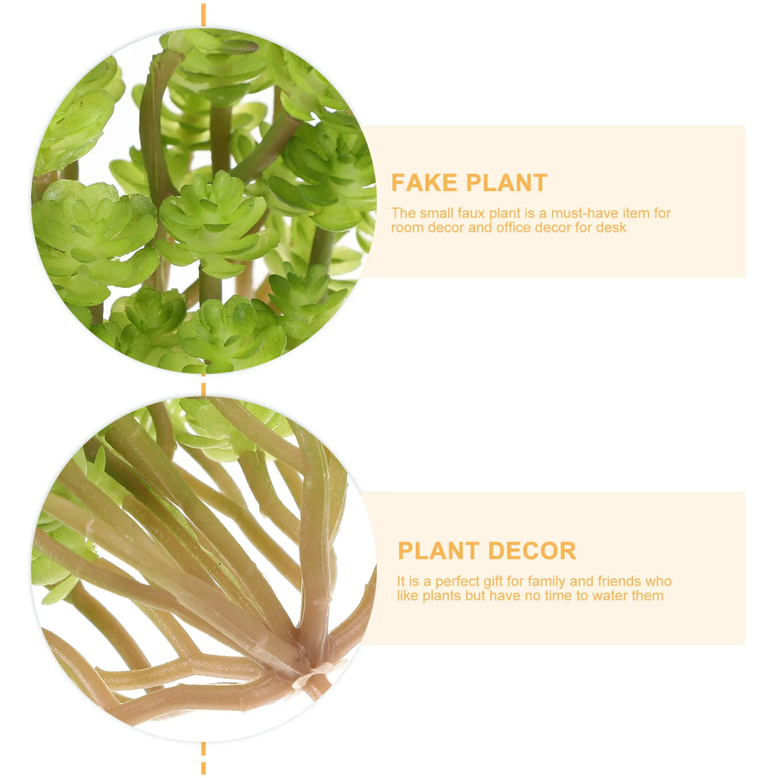 

6pcs Home Fake Succulent Plant Adorn Succulents Plants Real Faux Green Life Decor Living Office Garden Cafe BookshelfPlant