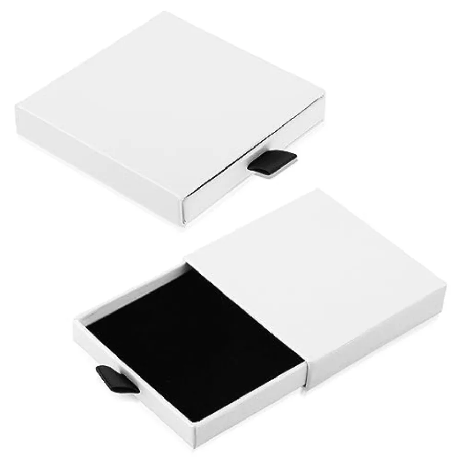

2 Pack Jewelry Gift Boxes Cardboard Jewelry Boxes, 2.9x3.1x0.7Inch Small Gift Boxes for Bracelets Earrings Necklaces Jewelry Gi
