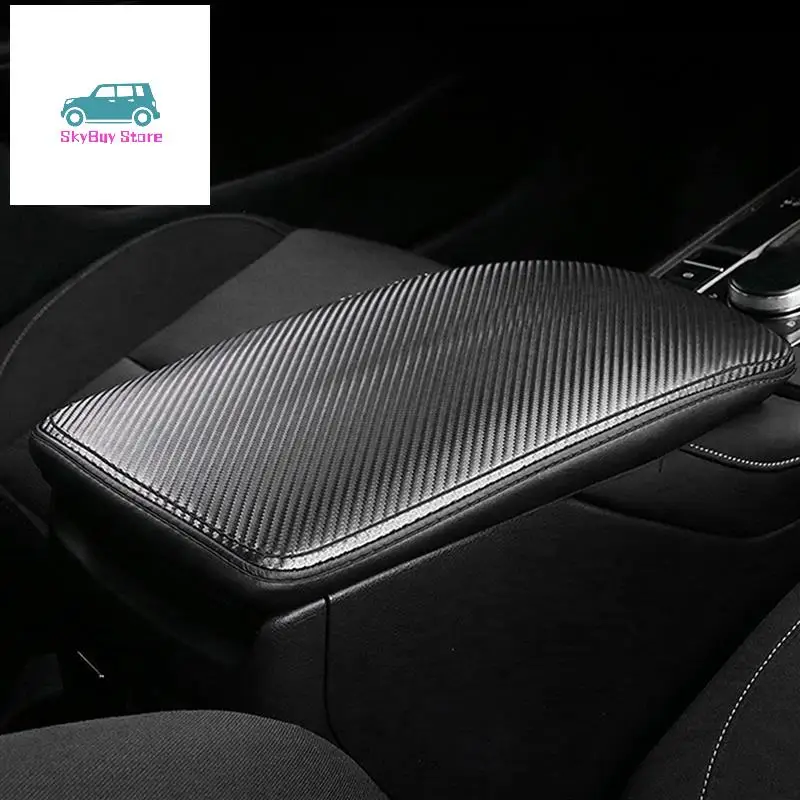 

5X Car Carbon Fiber Center Console Leather Armrest Cover For Mazda CX-30 CX30 2020 Car Styling