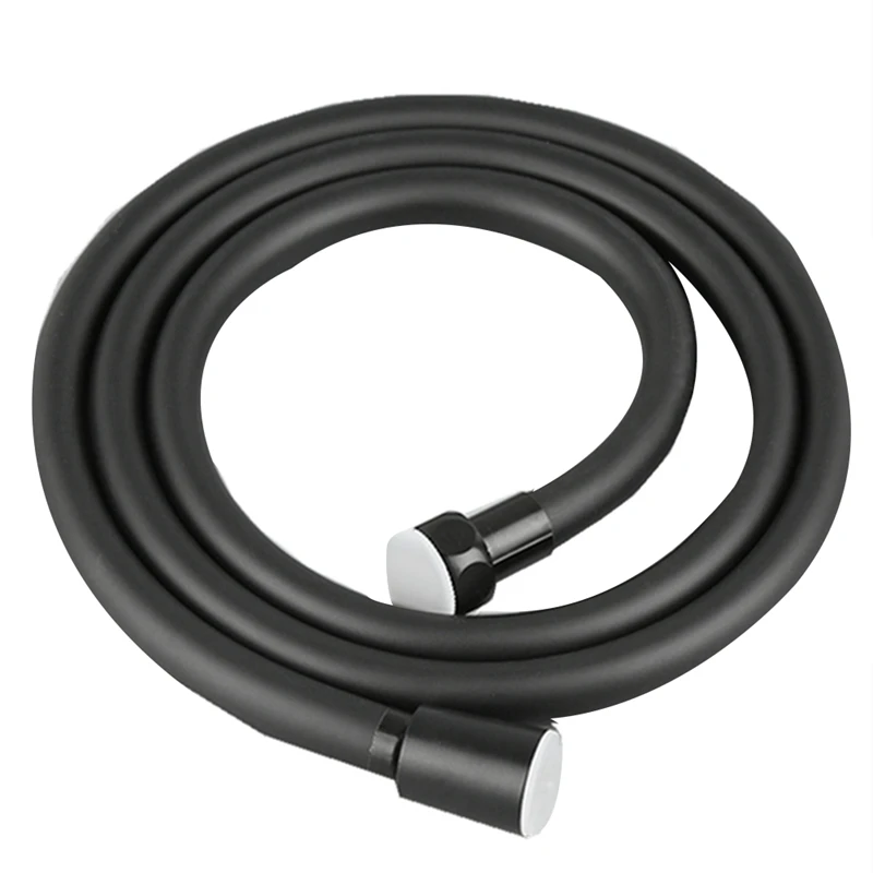 Bathroom 1.5M Shower Hose Flexible Black PVC Shower Hose Explosion-Proof Hose Home Bathroom Pipe Fittings Hose