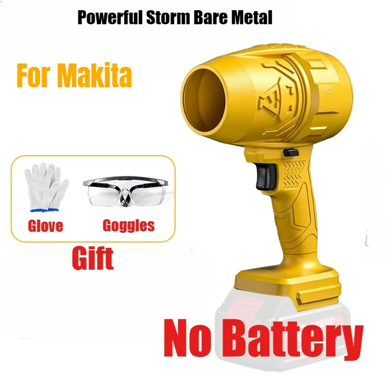 

For Makita Battery Storm【No Battery】 Powerful Hair Turbine Turbocharged Leaf Blower Portable Handheld Electric Hair Blizzard