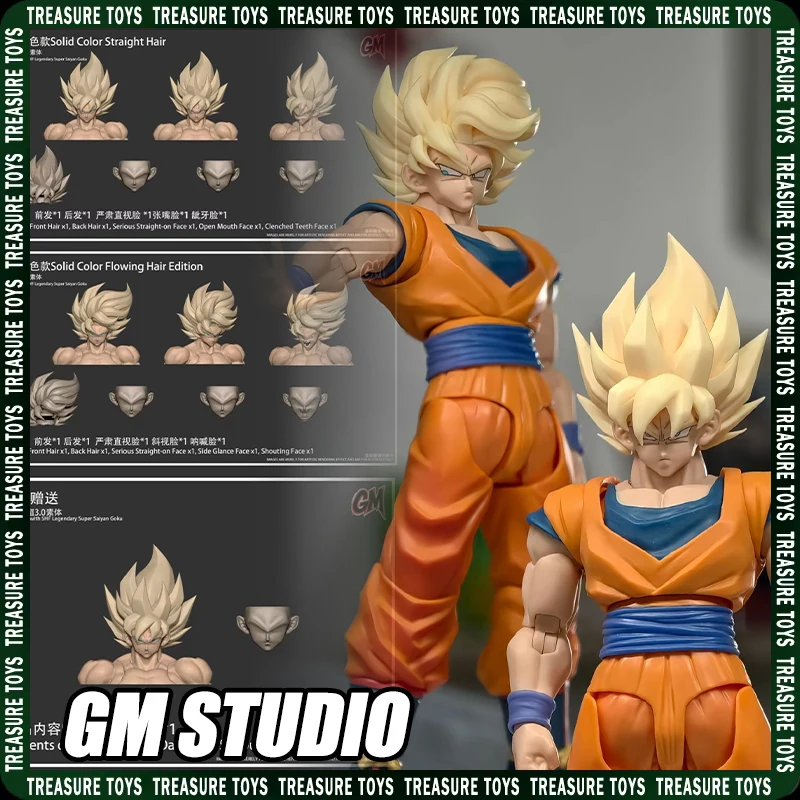 GM Studio Son Goku Legendärer Super Saiyajin Goku Kopf-Gesichts-Zubehörpaket Dragon Ball Anime Son Goku Actionfiguren Gratis Geschenk