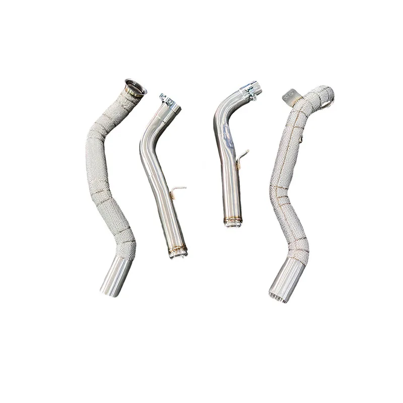 

Tuning Turbo Downpipe Exhaust for G63 W464 4.0T 2018-2023 SS304 Sport Exhaust G63 No Cat Downpipe with Heat Shield