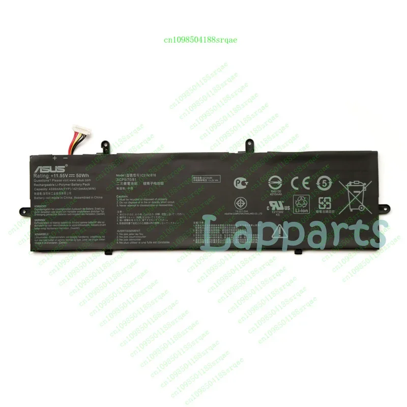

New Original c31n1816 50wh battery for Asus Zenbook Flip 13 ux362 ux362fa q326fa"% Test"