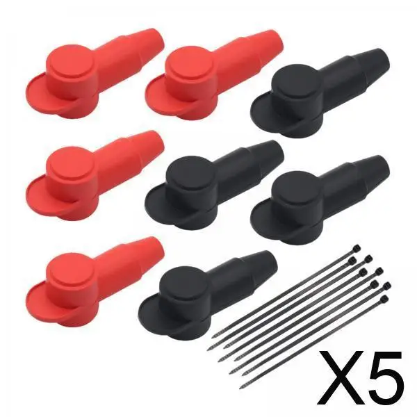 

Power Junction Block Stud Covers Silicone Terminal Protector with 8 Cable Ties for Truck SUV Marine Motorcycle