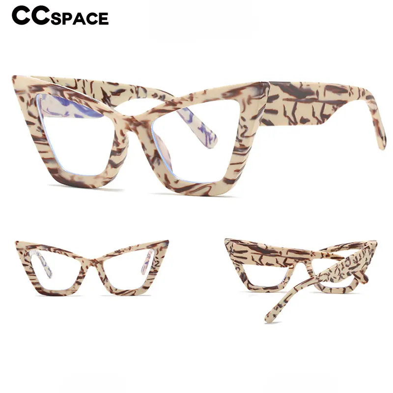 56294 Oversized Cat Eye Plastic Spectacle Quadro Anti-Blue Computer Eyewear Quadro para Mulheres Grade Glasse Óculos
