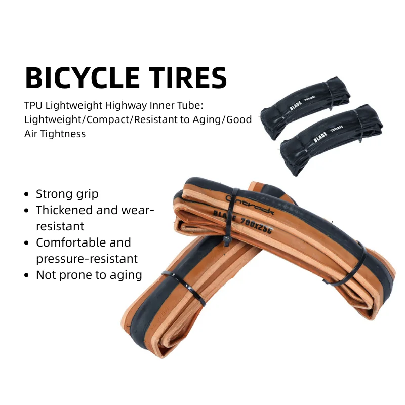 Folded Tire Road 700X25C 28C Blade 30Tpi Skin Wall Black Road Bike Tire Bicycle Clincher Foldable Gravel Tyre