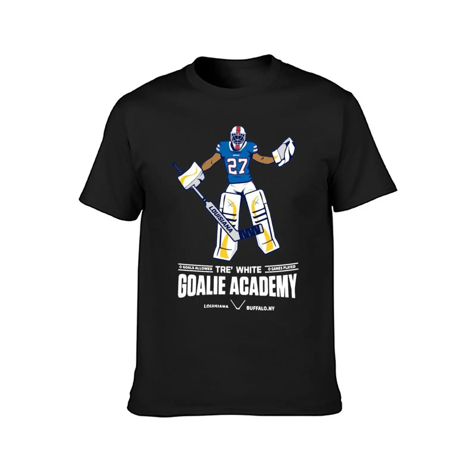 TRE White Goalie Academy T-Shirt graphics Blouse oversized blanks men clothings