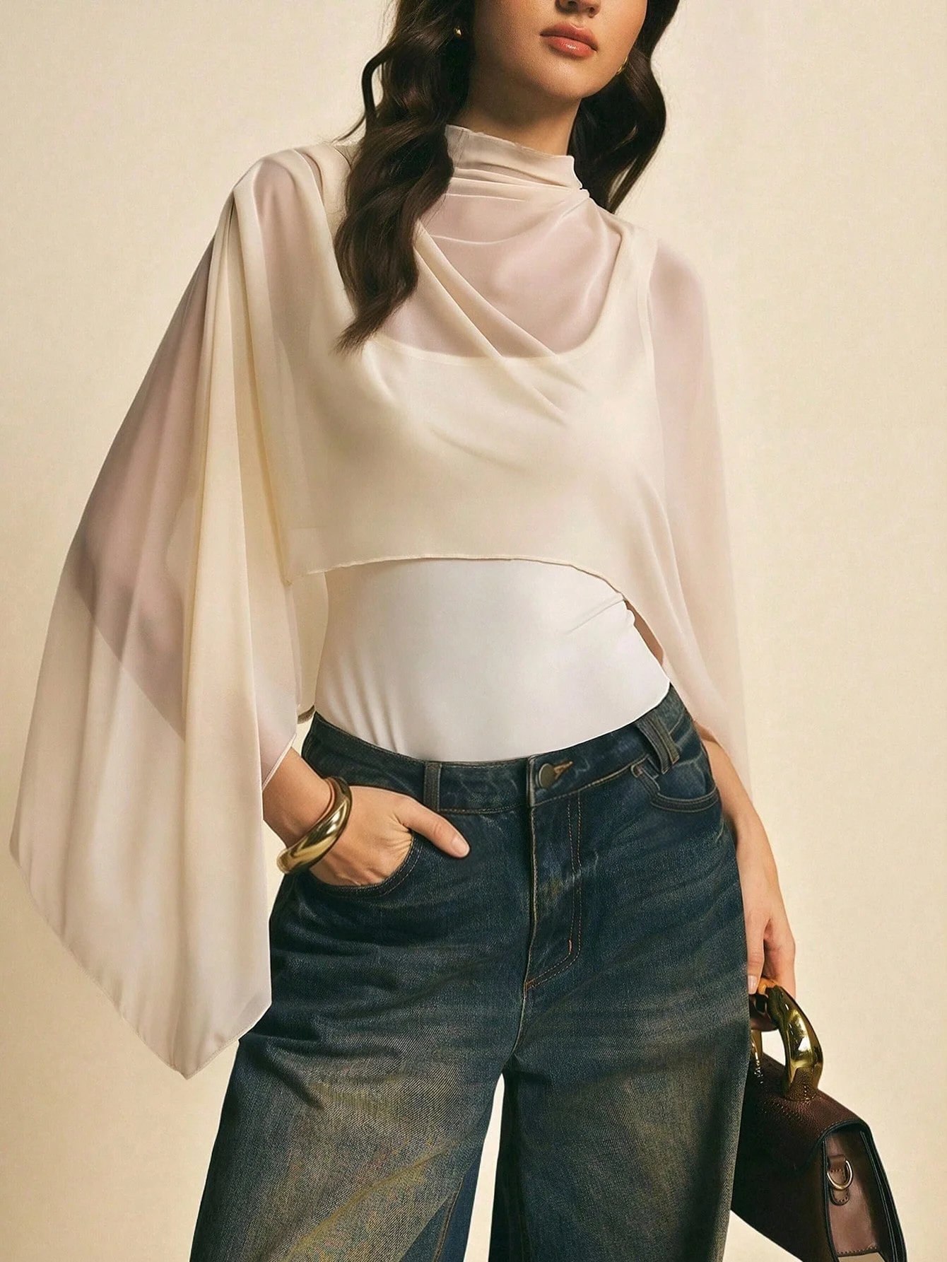 

Fashionable women's tulle see-through shawl for summer vacation and formal occasions,long outdoor party casual wear 150 cm