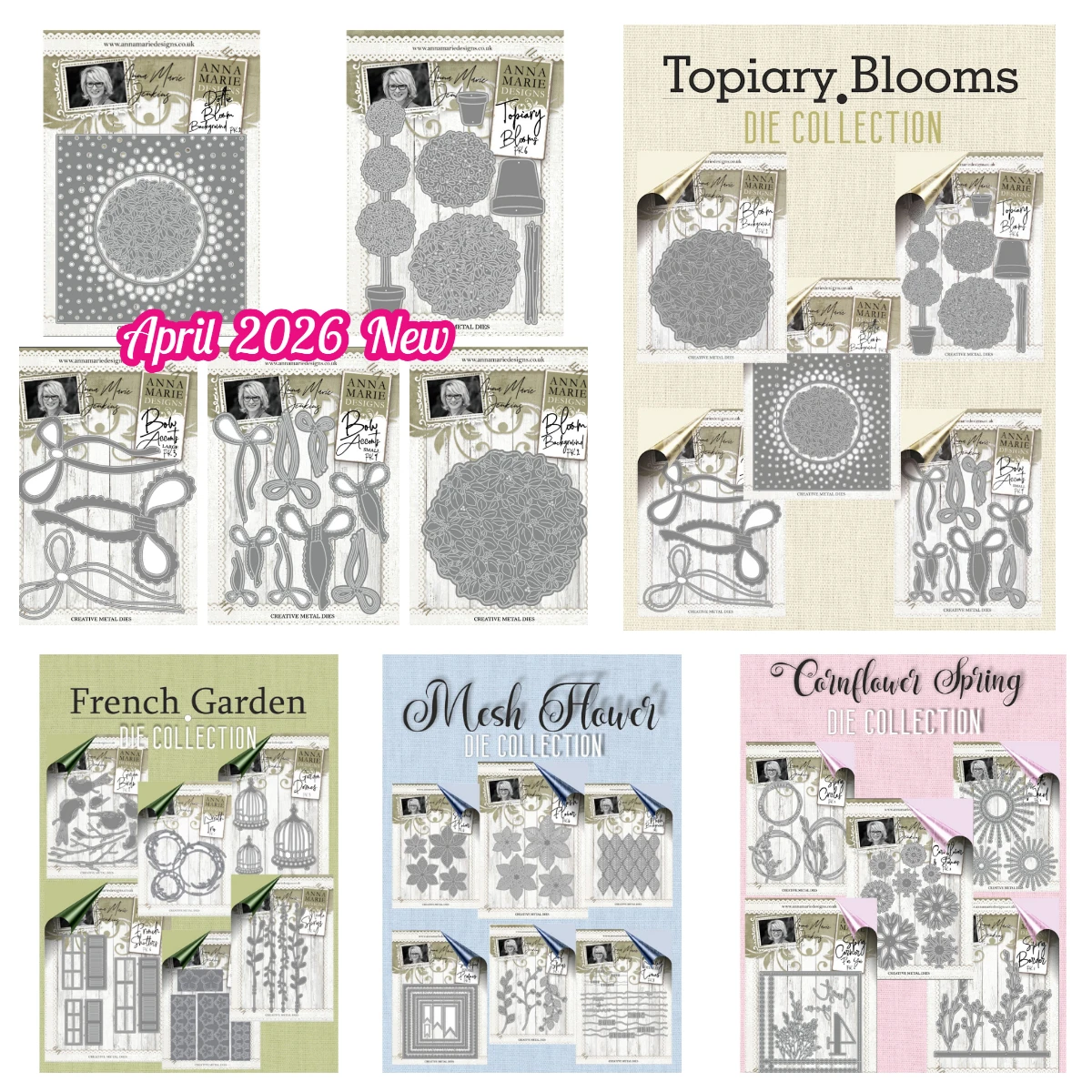 

Bow Accents Dottie Bloom Background Bloom Background Die Set Metal Cutting Dies for DIY Scrapbook Diary Handmade April 2026 New
