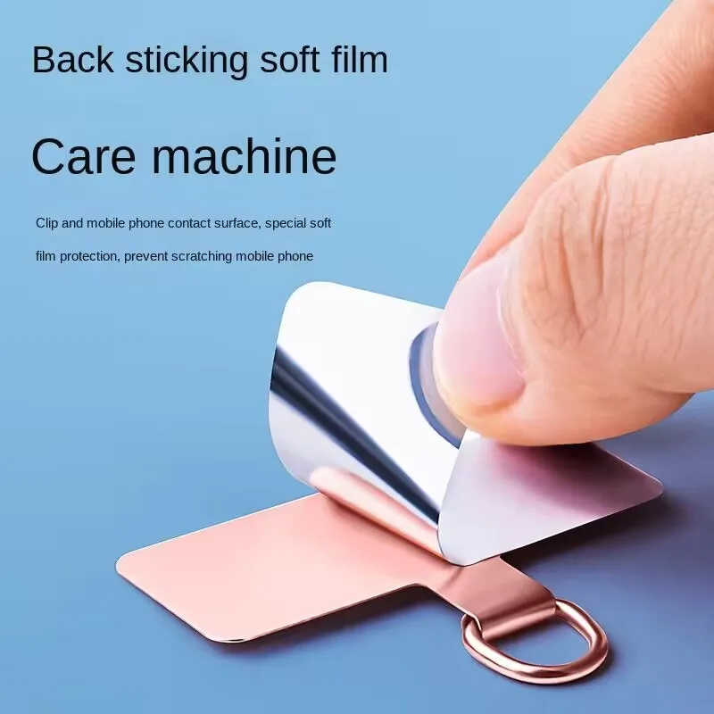 3/2/1 PCS Metal Mobile Phone Lanyard Patch Universal Stainless Steel Card Ultra Thin Anti Lost Smartphones Hanging Rope Tab Clip