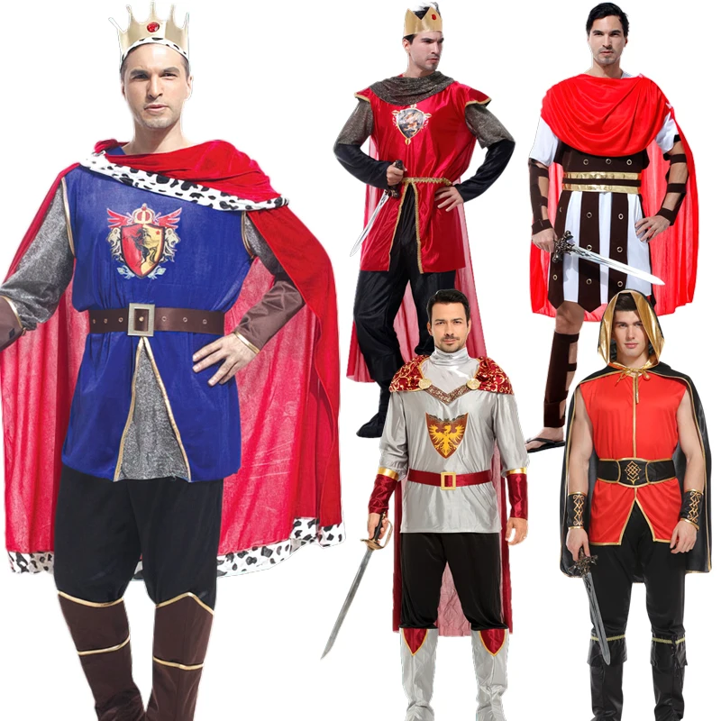 Disfraz de Cosplay de Rey/Príncipe Europeo para Adultos, Disfraz de Caballero Medieval, Disfraz de Mosquetero, Ropa para Hombre para Navidad, Carnaval, Halloween