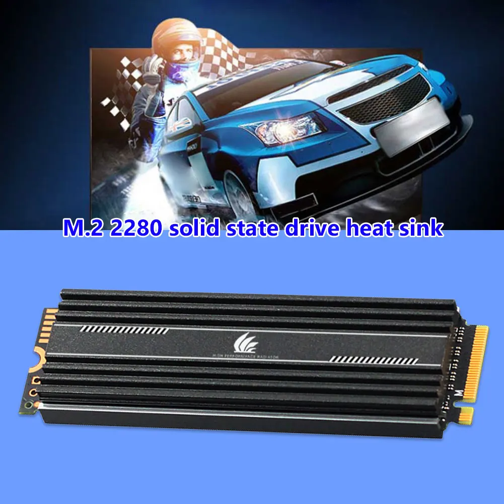 M.2 SSD بالوعة الحرارة M.2 2280 الحالة الصلبة القرص الصلب الألومنيوم بالوعة الحرارة المبرد الصرف السلبي التبريد المبرد