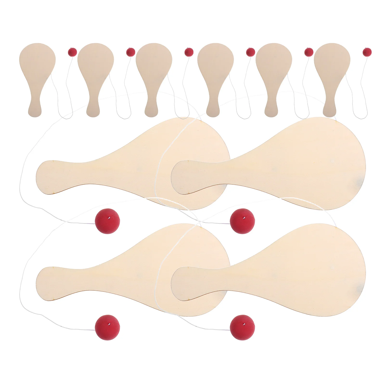 

10pcs Wooden Racket Creative Sketch Painting Toy Kids Paddle Balls Sports Baby Gifts Packaging Box DIY Wood Paddle Ball Kids