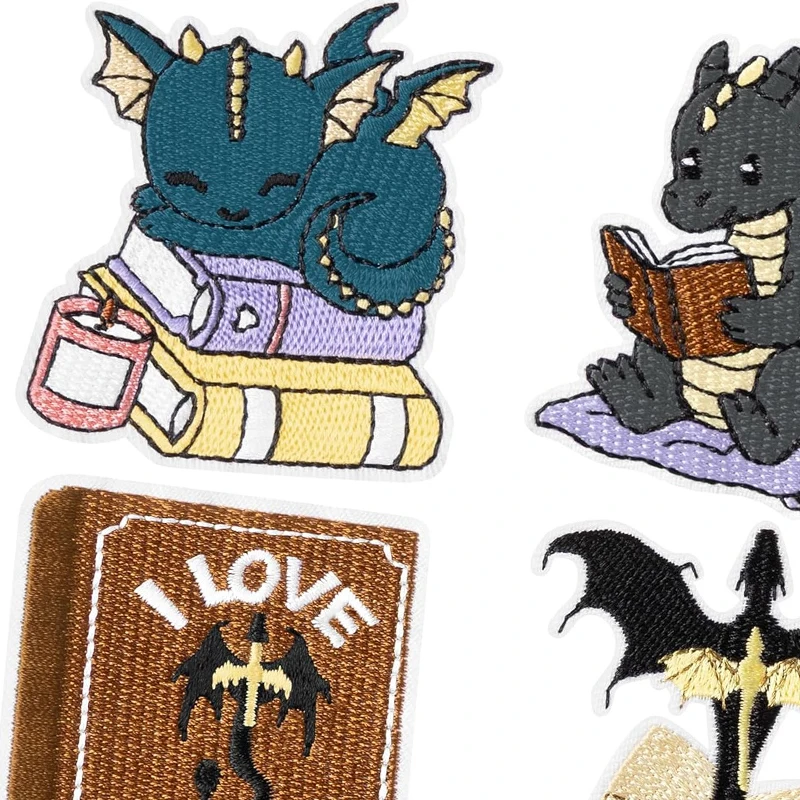 4pcs Dinosaur Patches For Clothing Kids Boys Animals Iron On Lot Embroidered Patch Book Jacket Thermoadhesive Sew Cute Wholesale view 3