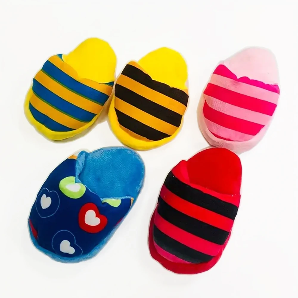 Plush PP cotton cute slippers, pet toys, dog play, relieve boredom, grind teeth, and clean teeth