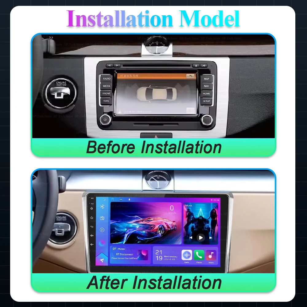 Android 16 For Volkswagen Vw Passat B6 B7 Cc 2007-2016 Carplay Auto Car Radio Multimedia Player Stereo Head Unit Gps navigation