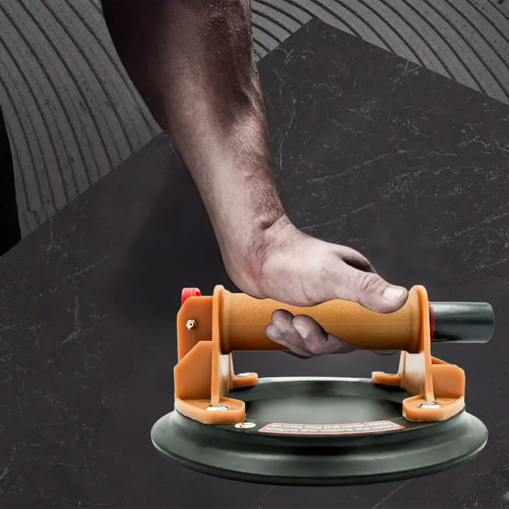 8 Inch Silicone Vacuum Suction Cup Handle Heavy Duty Lifter for Granite Tile Glass Manual Lifting Tool for Ceramic Tile Floor