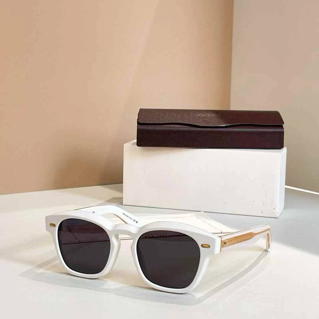 

Luxury Vintage Fashion Trend Solid Thick Acetate Oliver Sunglasses OV5521SU Retro Square Style Handmade UV400 Unisex Top Quality