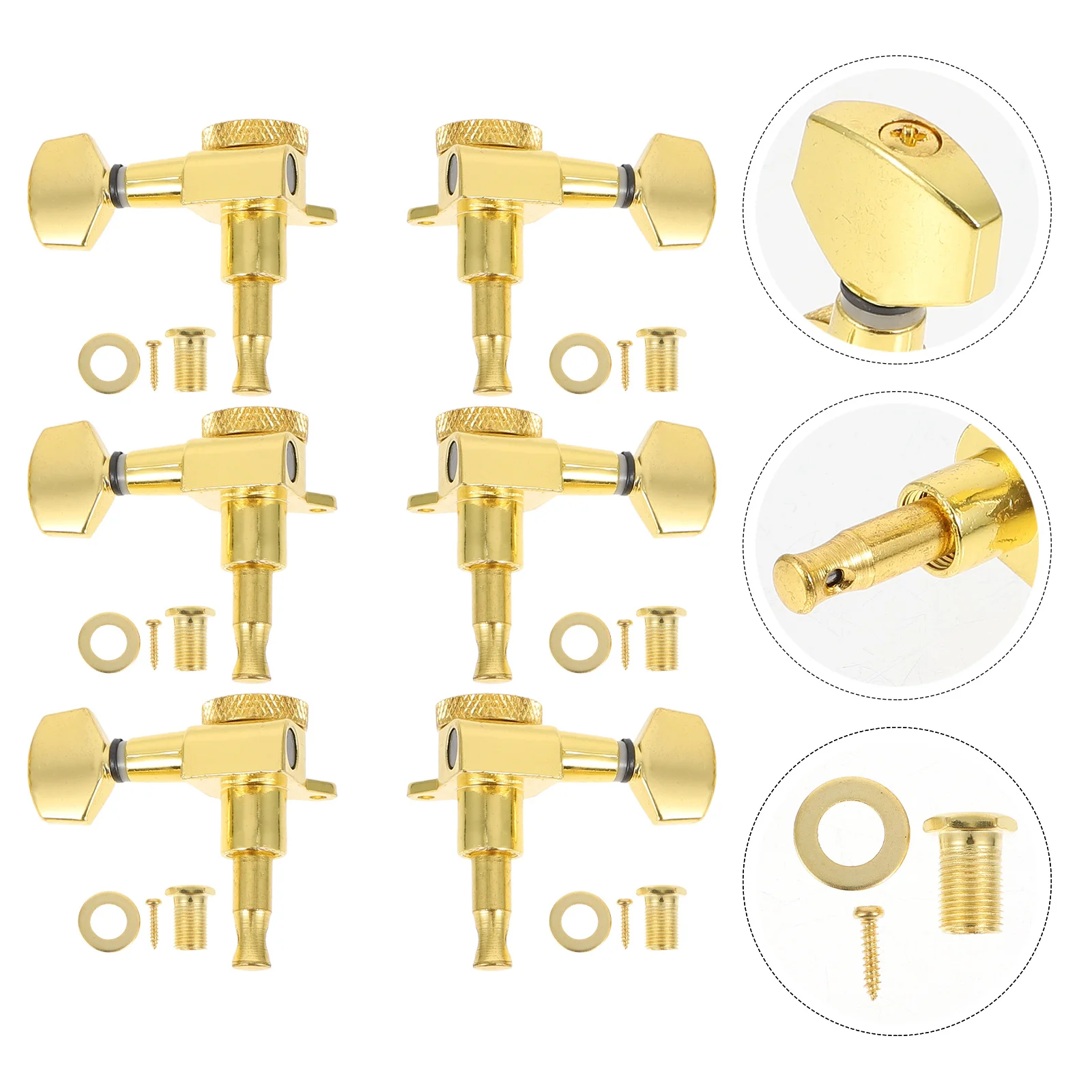 

6Pcs Guitar String Buttons Lock Turners Professional Acoustic Guitar Parts Durable Musical Instrument Accessories