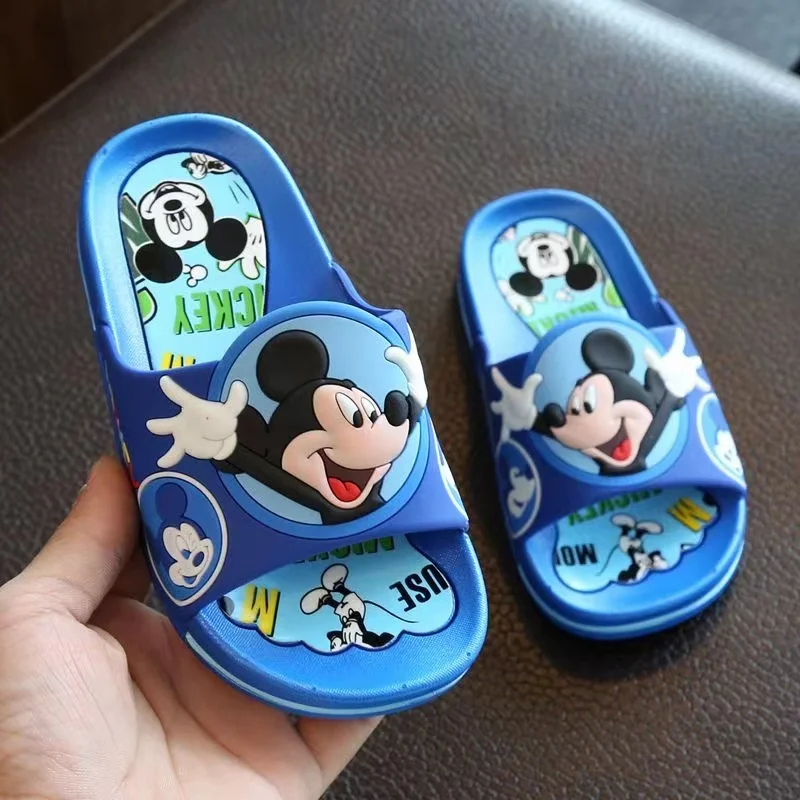 Chinelos antiderrapantes de mickey mouse para crianças, chinelos legais para meninos e meninas, lar, bebê, menina, 2 anos, 3, verão