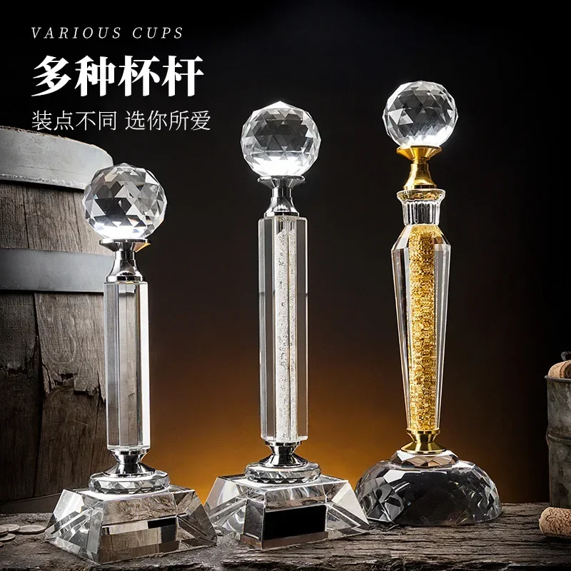 European goblet champagne glass hanging wine glass rack creative gift crystal red wine rotating cup holder