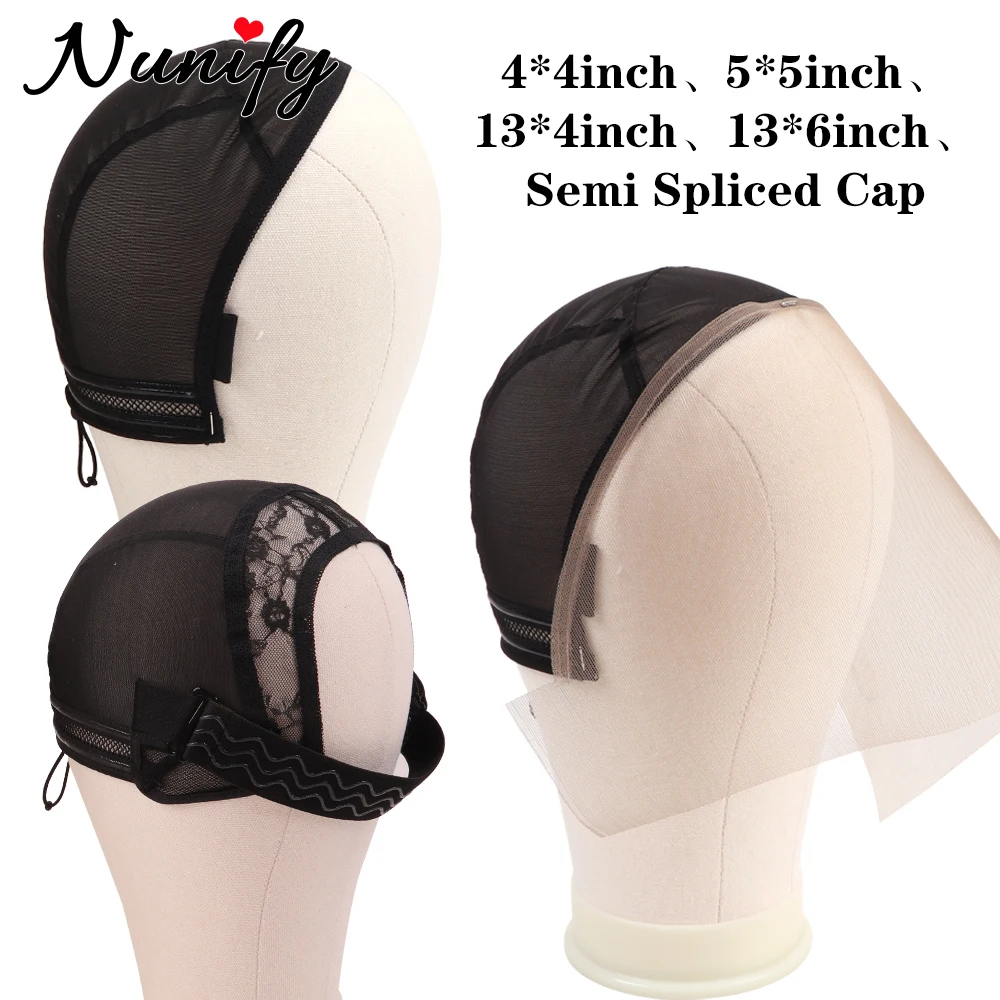 Lace Wig Making Material Base 1Pcs Wig Cap With Invisible Drawstring 1Pcs Hd Lace Net 1Pcs Adjustable No Slip Elastic Wig Band