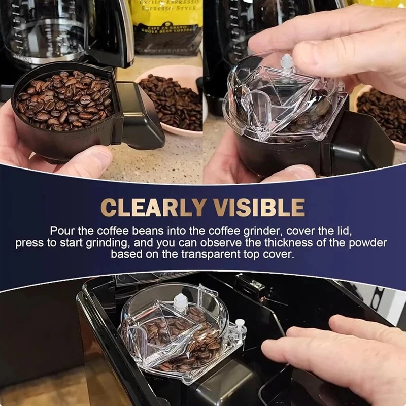 Stainless Steel Coffee Bean Grinder Blade Replacement Lid Assembly Compatible with Cuisinart DGB-500GLID Coffee Maker