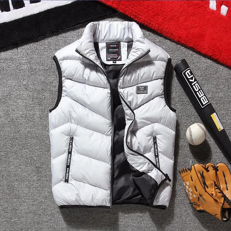 MAIDANGDI New men's cotton jacket vest casual and warm sleeveless top vest trendy and fashionable winter clothing